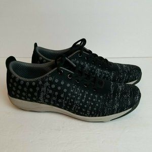 DANSKO Hanna Black/Gray Polka Dot Lace-Up Sneaker